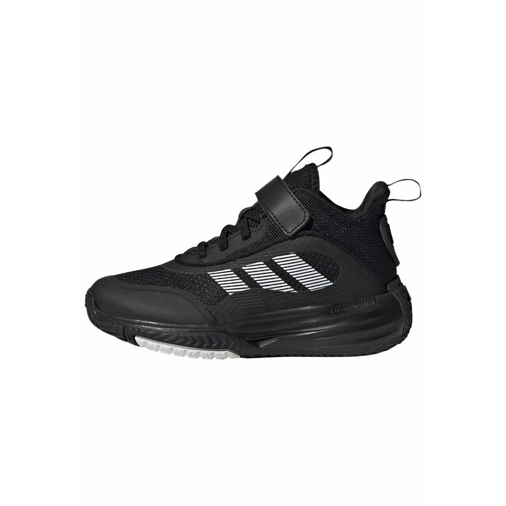 Adidas Kids Own The Game 3 Basketball Sneakers Black White Size 3.5K No Tie